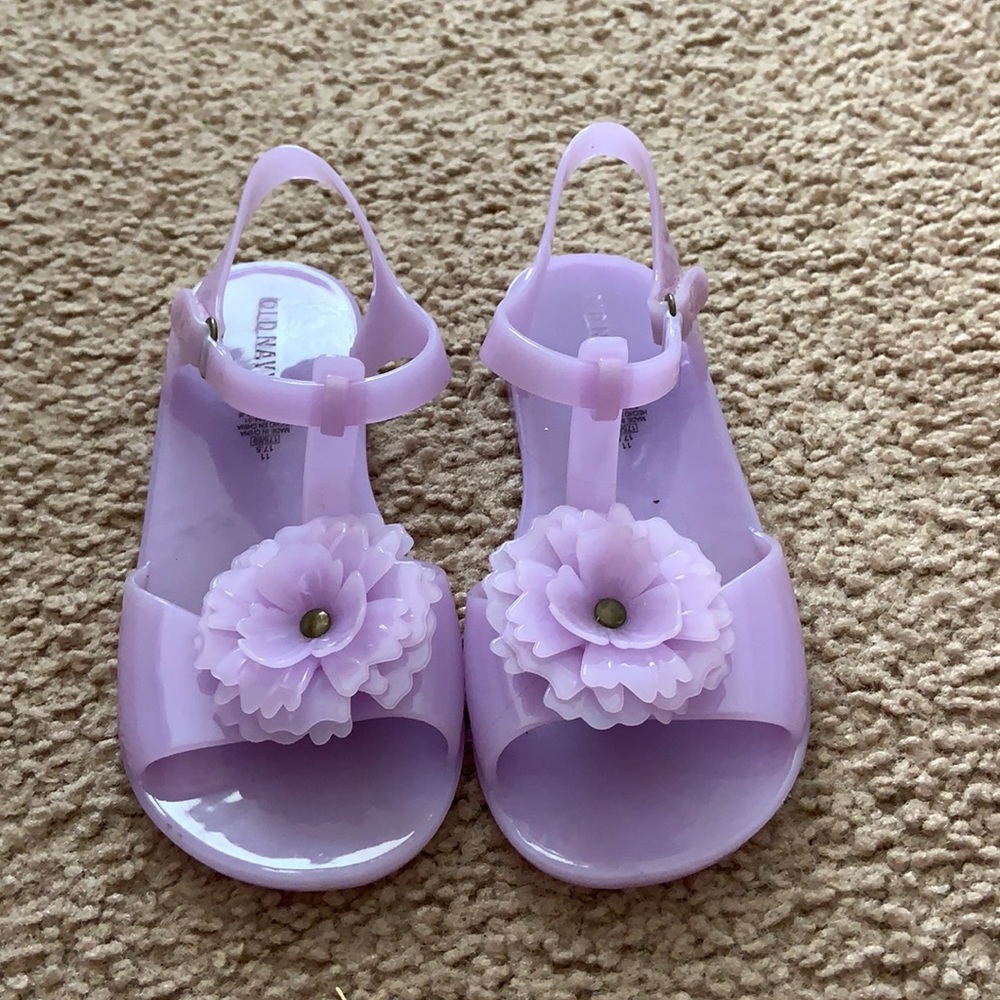 Girls Purple Jelly Sandals